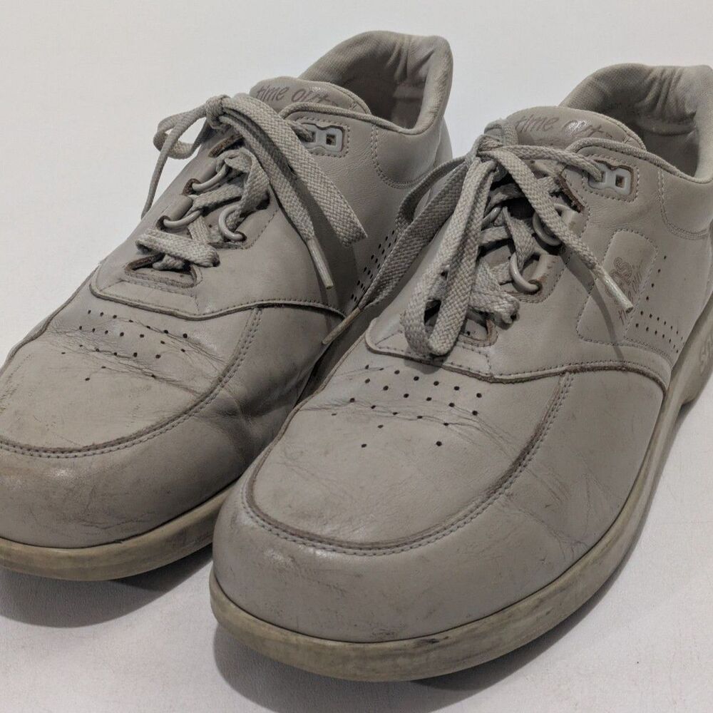 SAS Time Out Men’s Leather Walking Shoes Gray Size 12.5